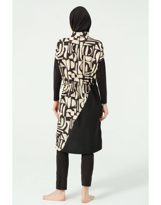 Modern Desenli Rahat Tesettür Mayo