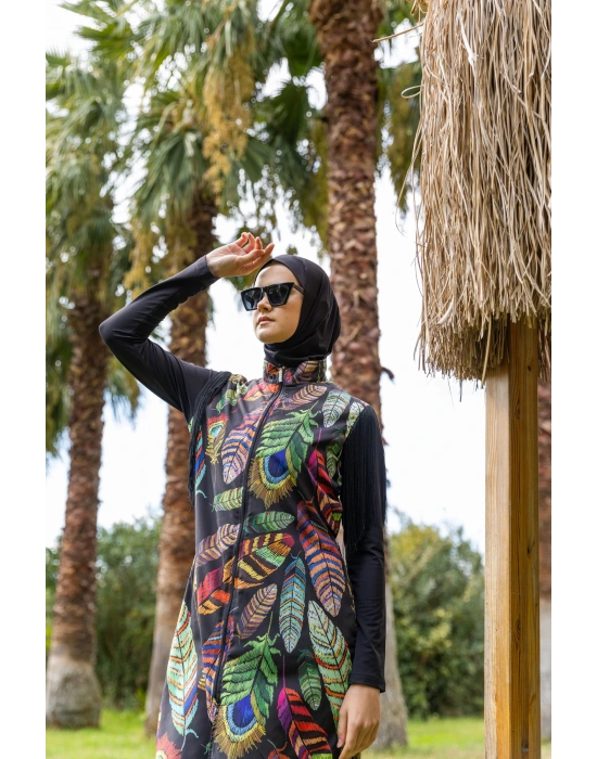 Püskül Süslemeli Tesettür Mayo