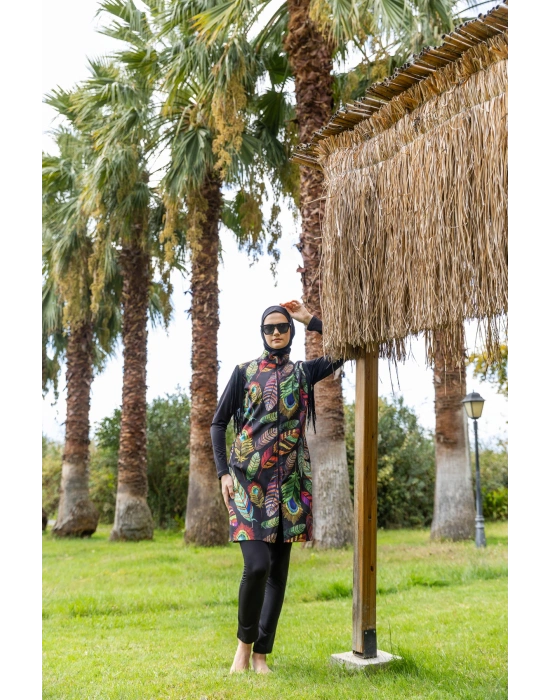 Püskül Süslemeli Tesettür Mayo