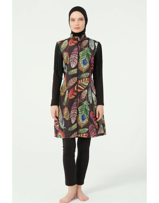 Püskül Süslemeli Tesettür Mayo