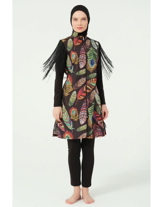 Püskül Süslemeli Tesettür Mayo