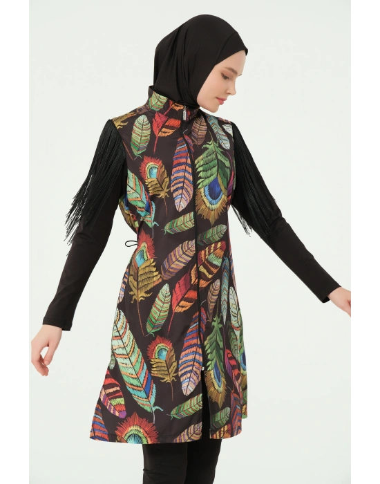 Püskül Süslemeli Tesettür Mayo