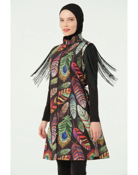 Püskül Süslemeli Tesettür Mayo