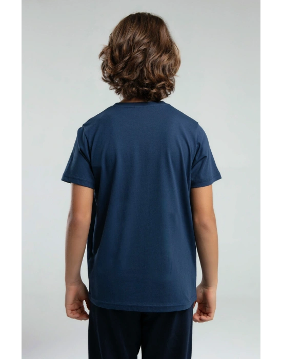 Erkek Çocuk Mavi Tişört
