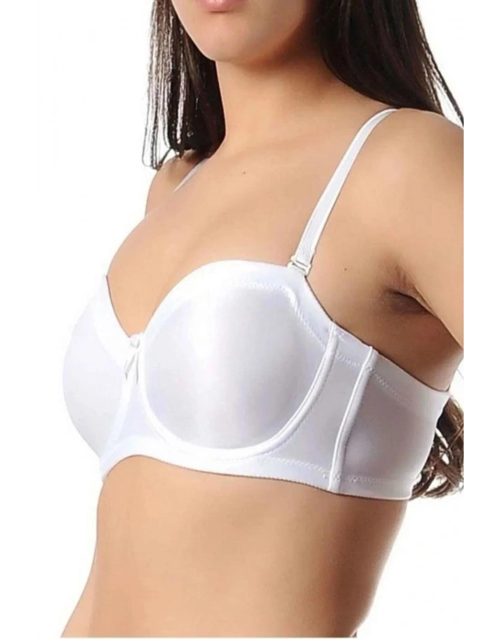 Kadın Beyaz Straplez Balenli Toparlayıcı Sütyen 1680