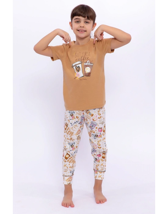 But First Kahverengi Kız Çocuk Pijama Takımı
