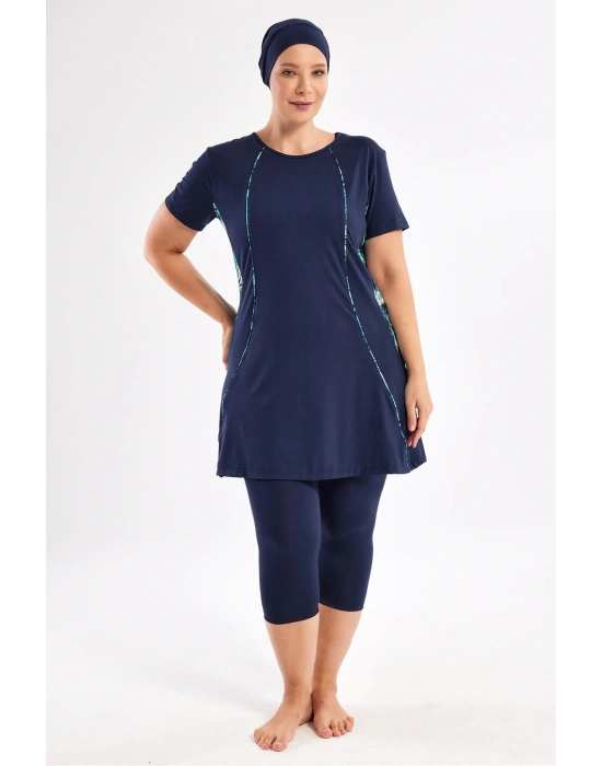 Rose Battal Kısa Kollu Tesettür Mayo 2804