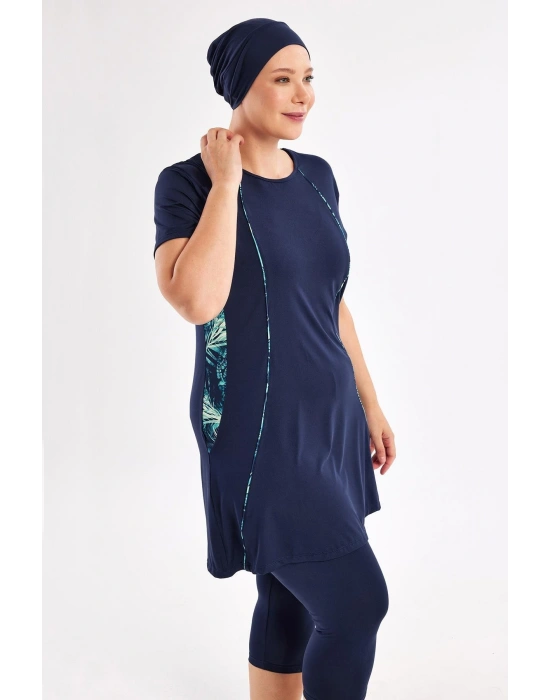 Rose Battal Kısa Kollu Tesettür Mayo 2804