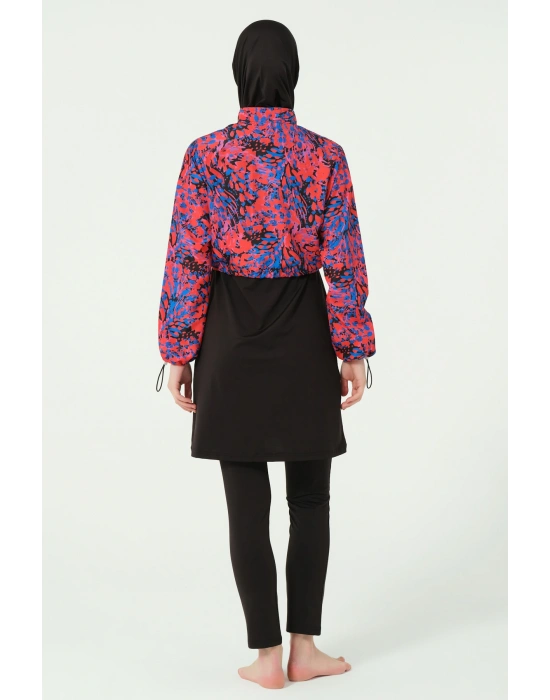 Desenli Crop Tesettür Mayo