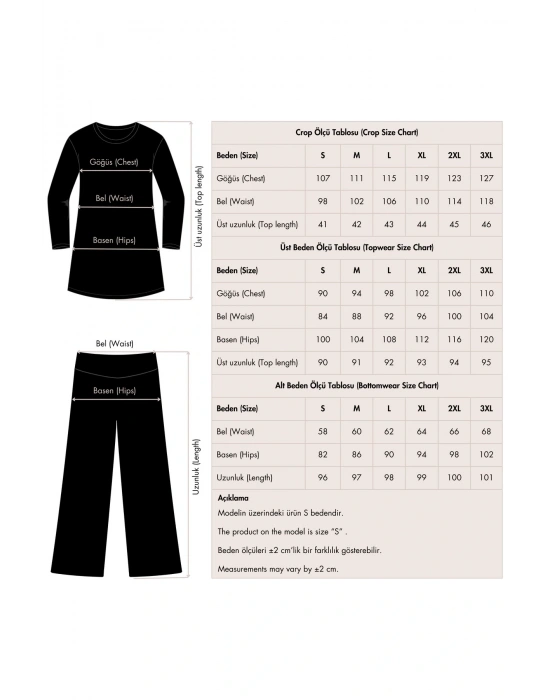 Desenli Crop Tesettür Mayo