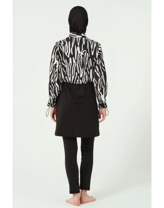 Desenli Crop Tesettür Mayo