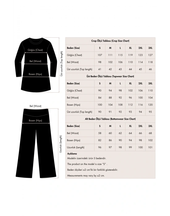 Desenli Crop Tesettür Mayo