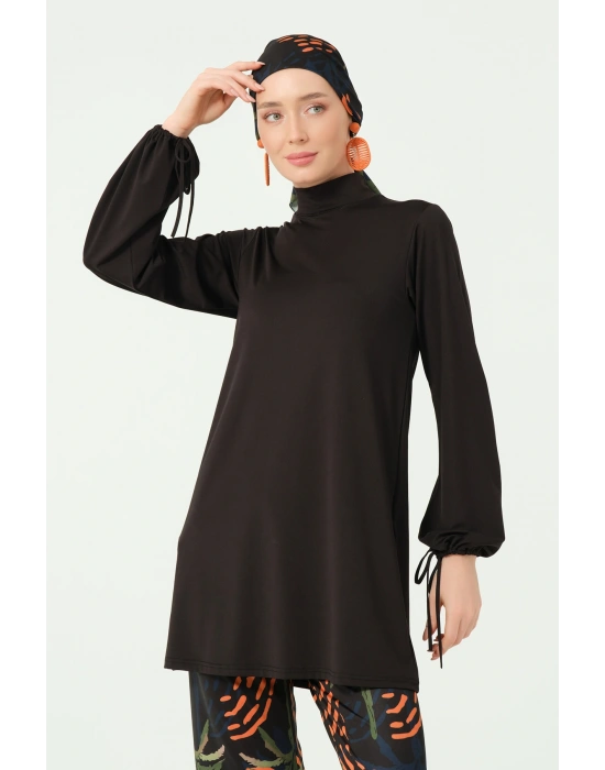 Palmiye Desenli Tesettür Mayo