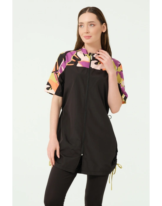 Vivora Toplamalı Yarım Kol Yarı Kapalı Mayo