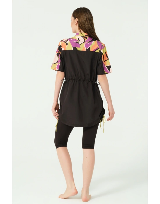 Vivora Toplamalı Yarım Kol Yarı Kapalı Mayo