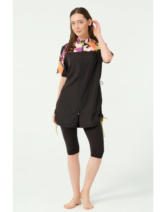 Vivora Toplamalı Yarım Kol Yarı Kapalı Mayo