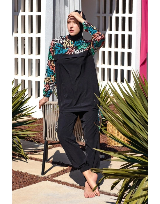 Perly Uzun Kollu Tesettür Mayo 1207