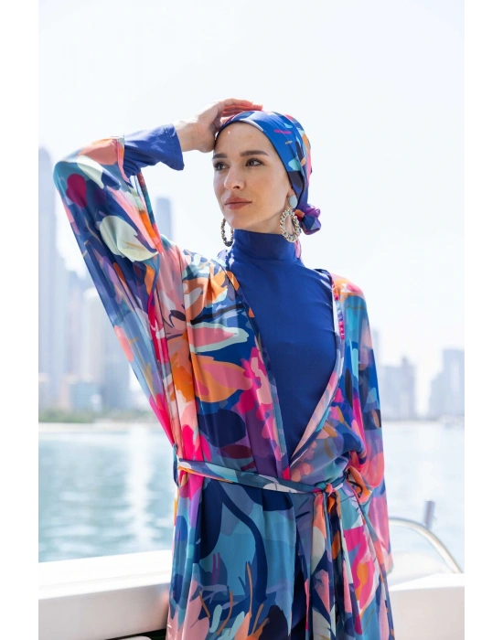 Manolya Desenli Tesettür Mayo