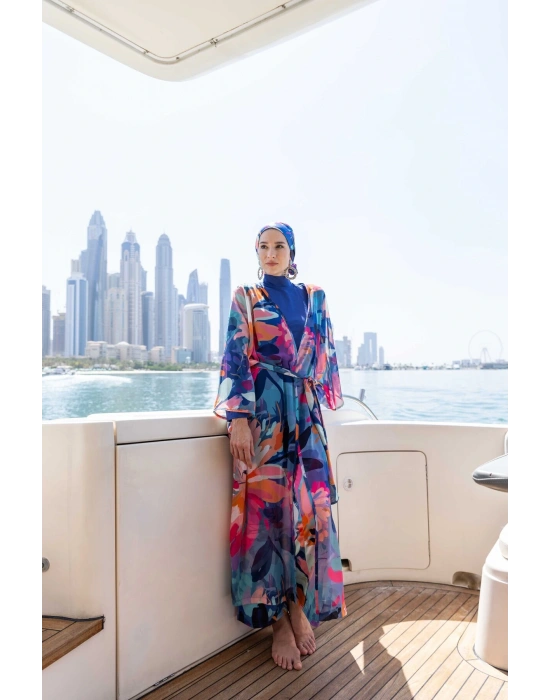 Manolya Desenli Tesettür Mayo