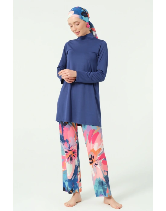 Manolya Desenli Tesettür Mayo