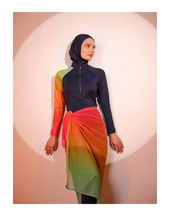 Gold Baskılı Tesettür Mayo