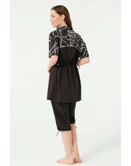 Solira Şapkalı Yarım Kol Yarı Kapalı Mayo