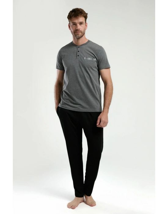 Erkek Antrasit Pijama Takım