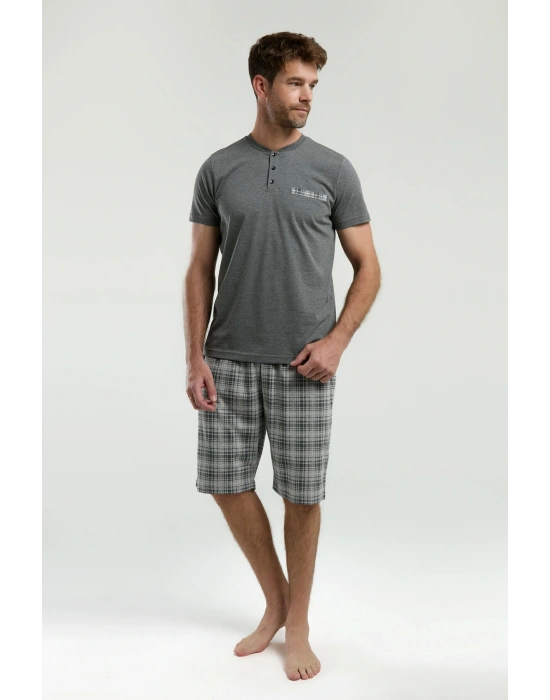 Erkek Antrasit Pijama Takım