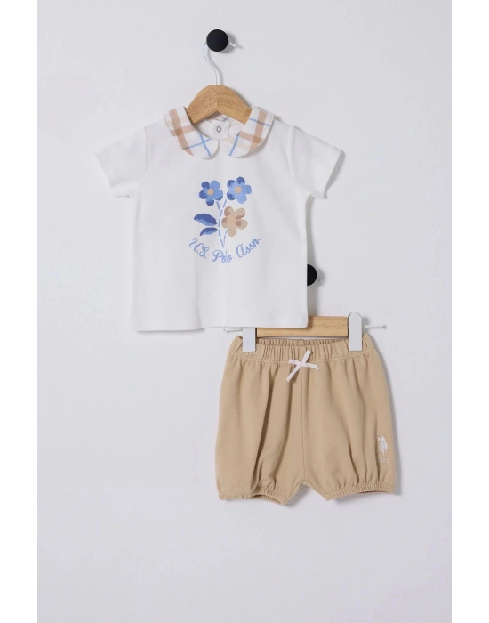 U.S. Polo Assn. Kız Bebek Beyaz Bebek Takım