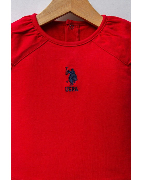 U.S. Polo Assn. Kız Bebek Kırmızı Bebek Takım