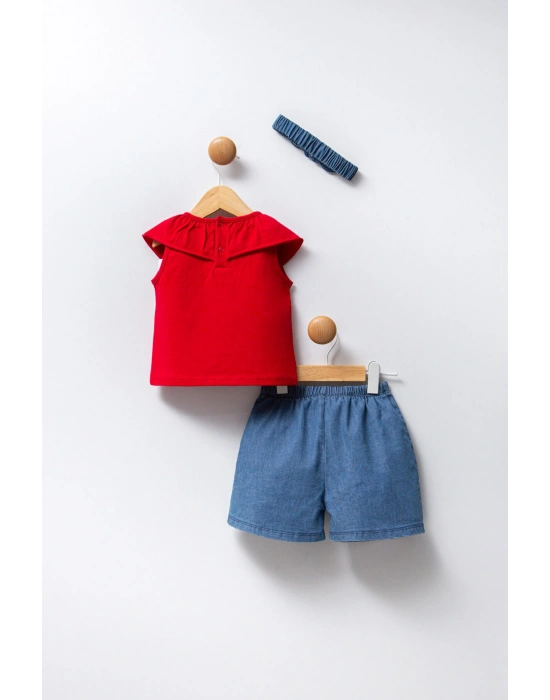 U.S. Polo Assn. Kız Bebek Kırmızı Bebek Takım