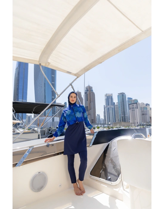 Desenli Crop Tesettür Mayo