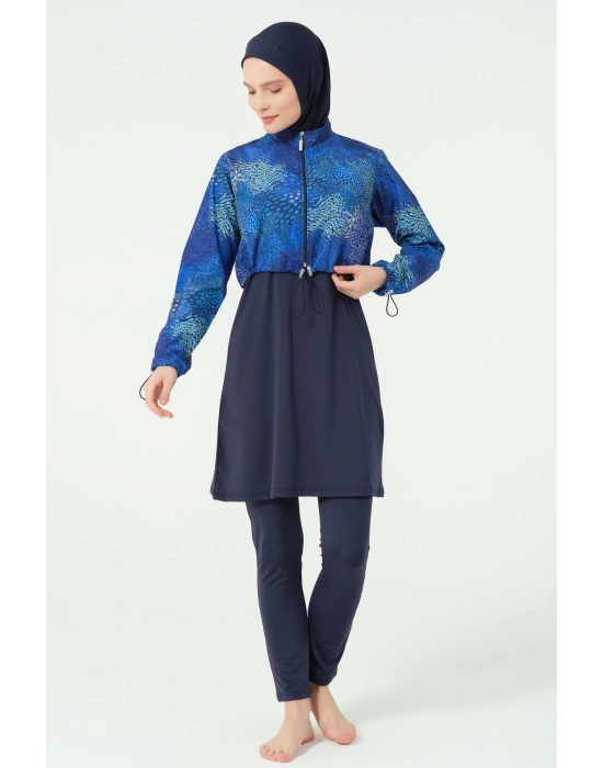 Desenli Crop Tesettür Mayo