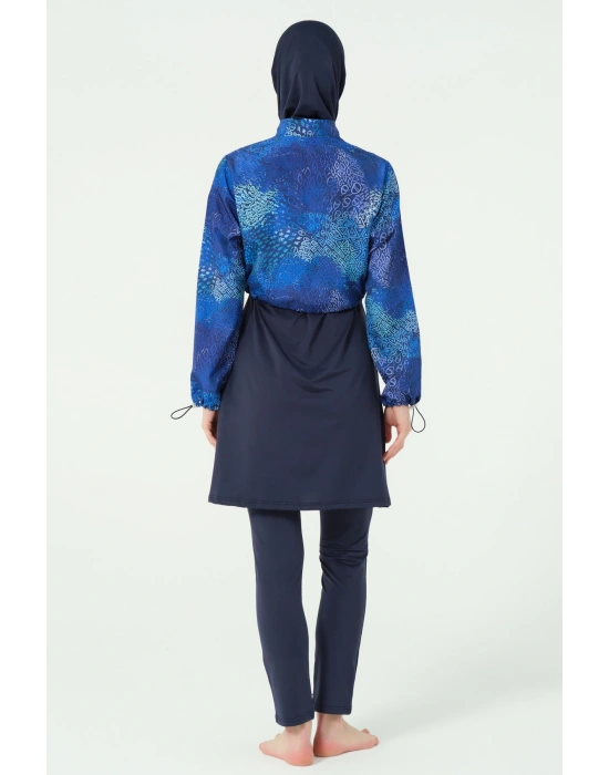 Desenli Crop Tesettür Mayo