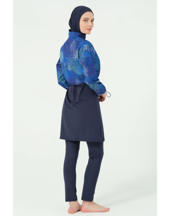 Desenli Crop Tesettür Mayo