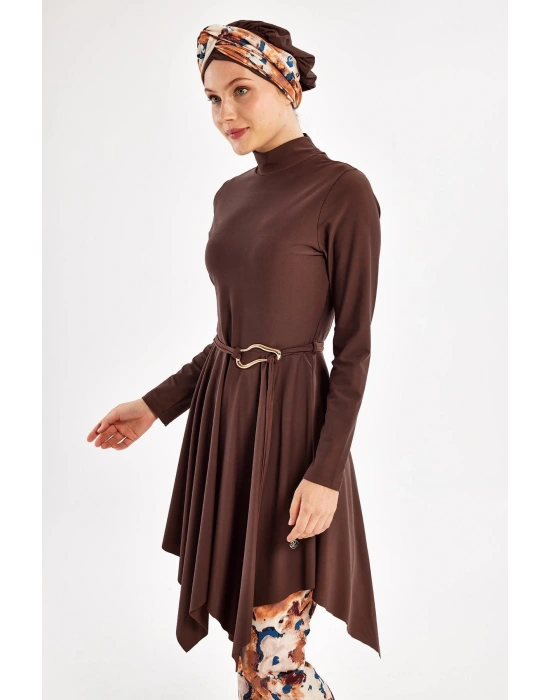 Kadın Sarah Uzun Kollu Tam Kapalı Tesettür Mayo 1122 Kahverengi
