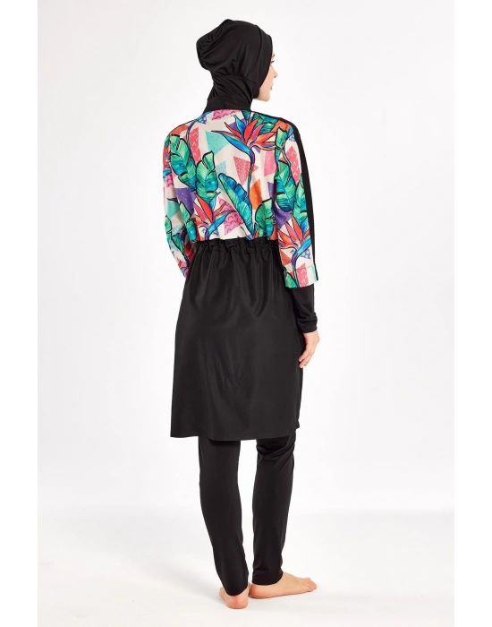 Sherry Uzun Kollu Tam Kapalı Tesettür Mayo 1411-25 - Siyah