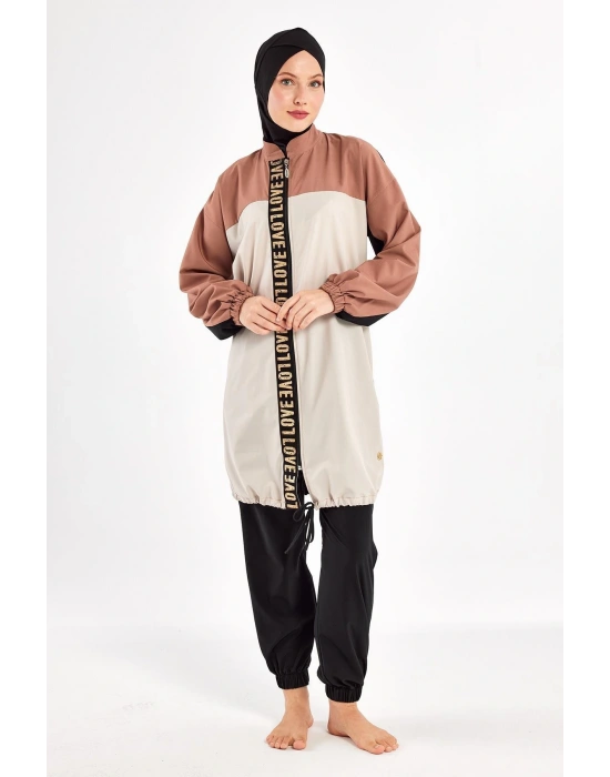 Kadın Pera Uzun Kollu Tam Kapalı Tesettür Mayo 1211 Siyah