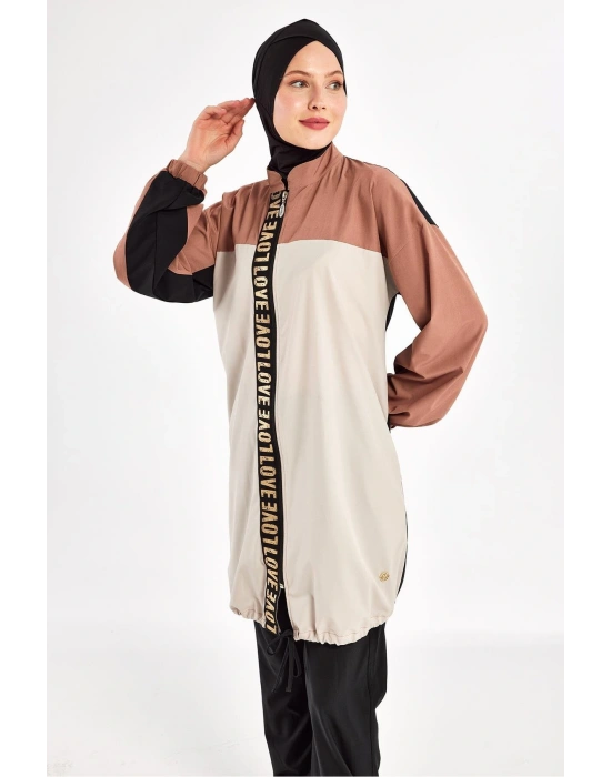 Kadın Pera Uzun Kollu Tam Kapalı Tesettür Mayo 1211 Siyah