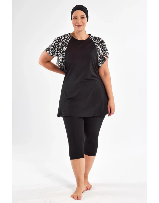 Coral Battal Kısa Kollu Tesettür Mayo 2805