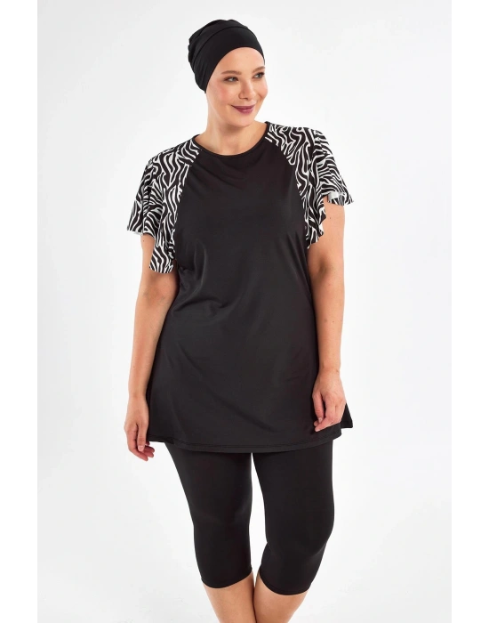 Coral Battal Kısa Kollu Tesettür Mayo 2805