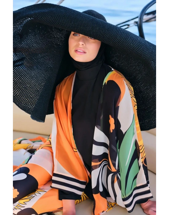 Pamelo Desenli Tesettür Pareo