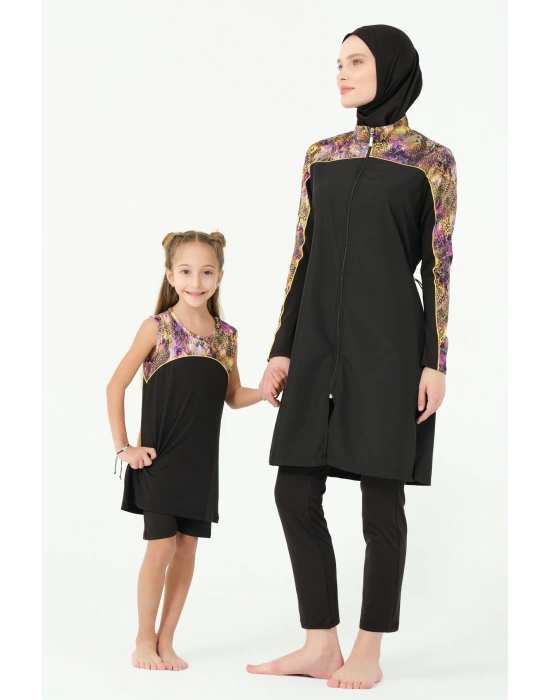 Kıl Biye Süslemeli Sıfır Kol Çocuk Mayo