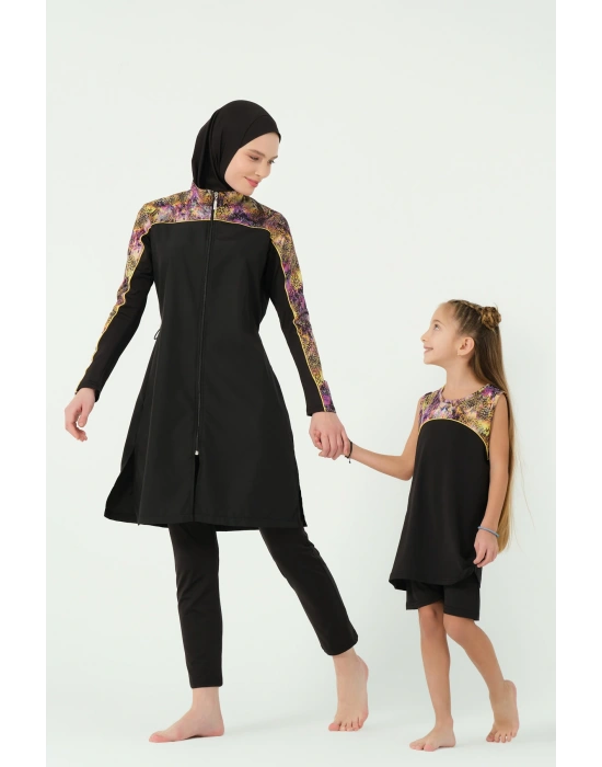 Kıl Biye Süslemeli Sıfır Kol Çocuk Mayo