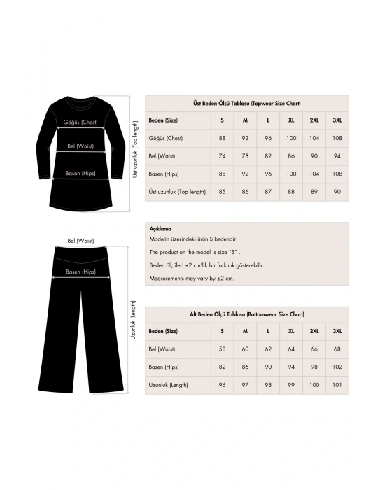 Kol Baskılı Anvelop Etekli Tesettür Mayo