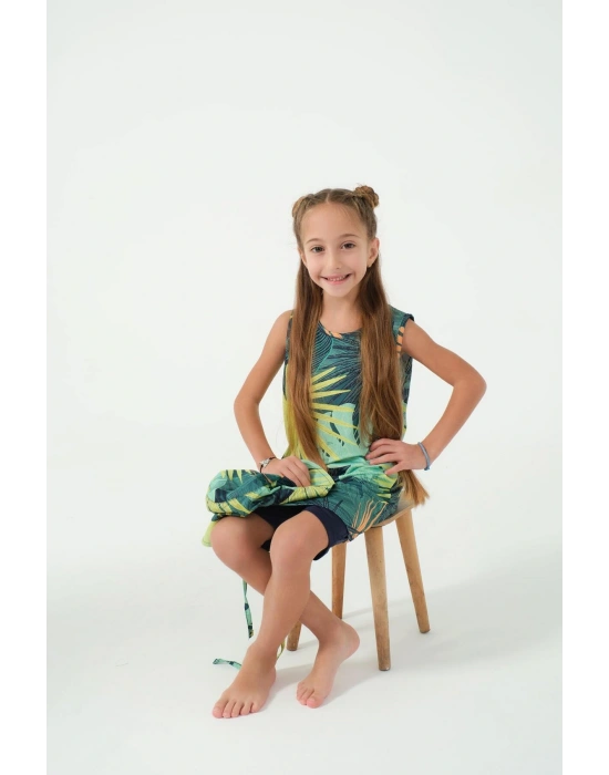 Elisa Şapkalı Sıfır Kol Çocuk Mayo