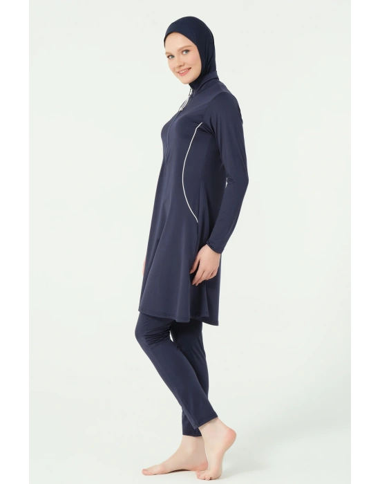 Reglan Biyeli Yarım Kol Yarı Kapalı Mayo