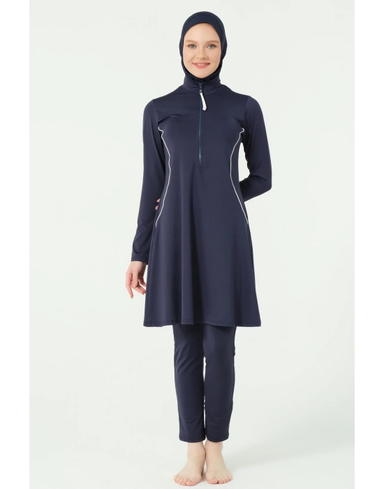 Reglan Biyeli Yarım Kol Yarı Kapalı Mayo