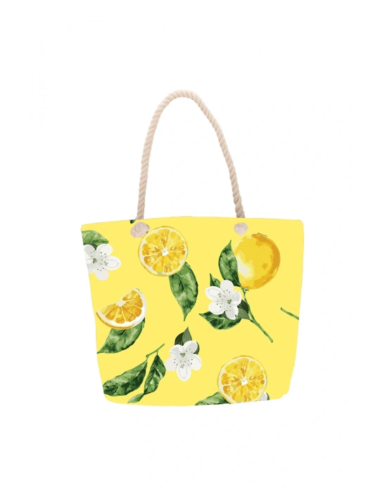 Kadın Fermuarlı Plaj Çantası Desenli Plaj Çantası Günlük Çanta Piknik Çantası Y25670-23