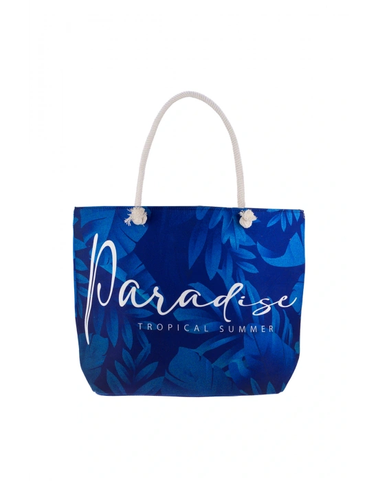 Kadın Fermuarlı Plaj Çantası Desenli Plaj Çantası Günlük Çanta Piknik Çantası Y25670-07